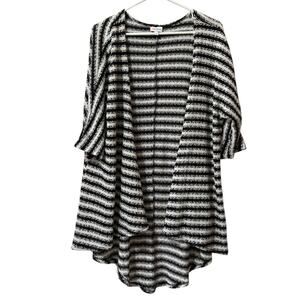 LulaRoe Women Open Front Cardigan Sweater Size Small Striped Knit Lightweight
